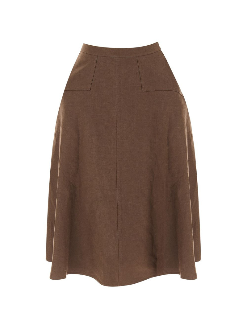 paneled midi A-line skirt 1