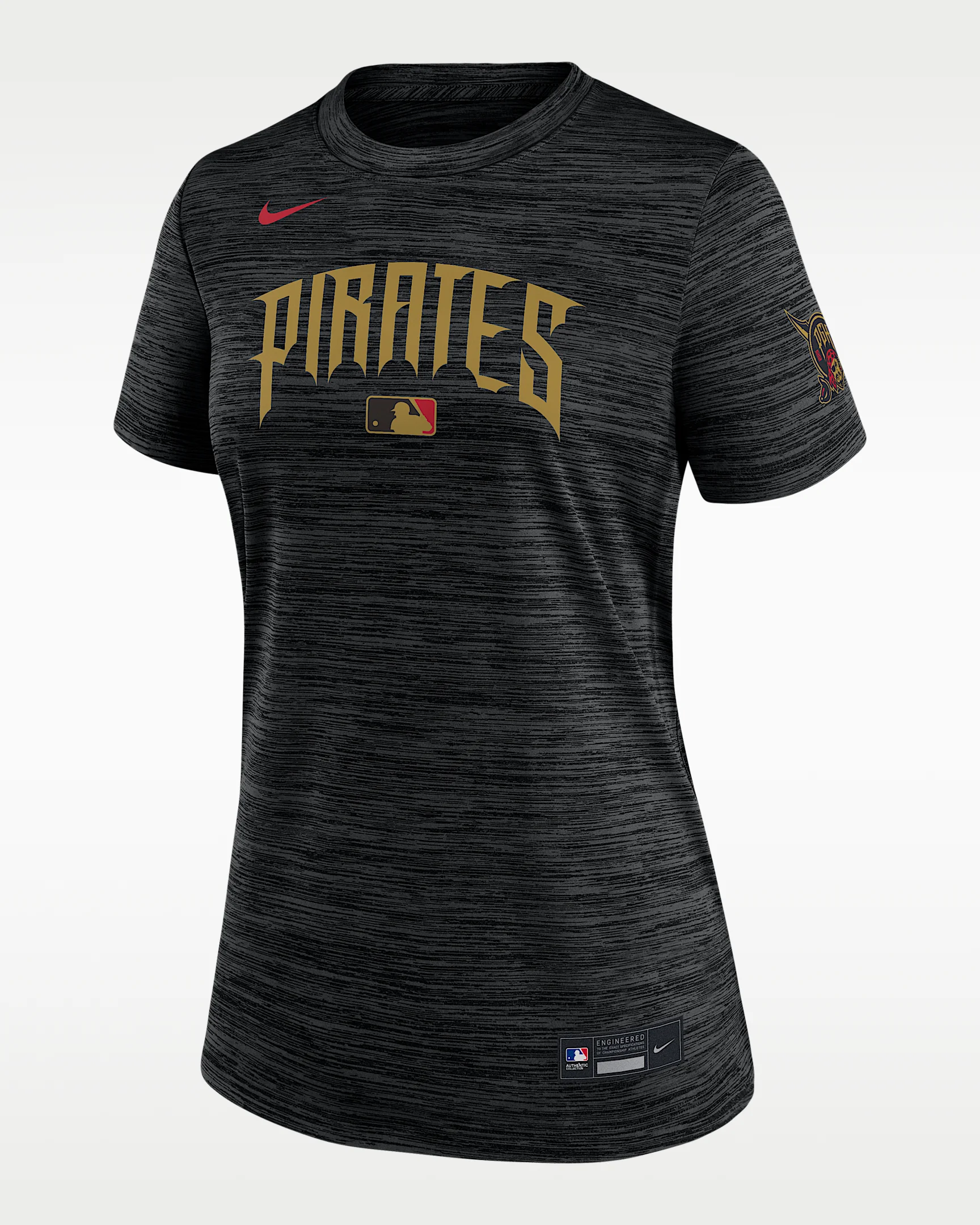 Pittsburgh Pirates Authentic Collection City Connect Velocity Women's Nike Dri-FIT MLB T-Shirt - 1
