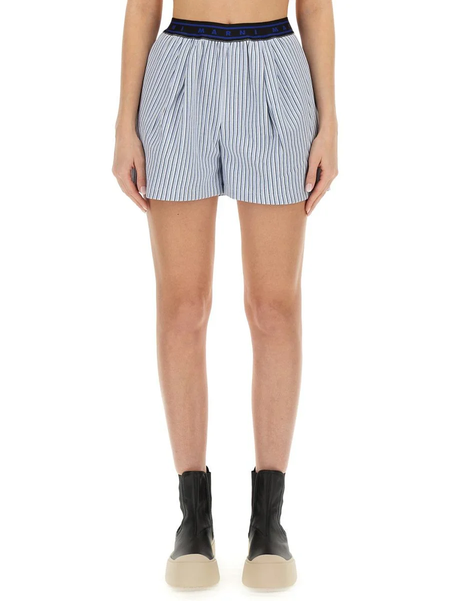 MARNI BERMUDA SHORTS WITH STRIPE PATTERN - 1