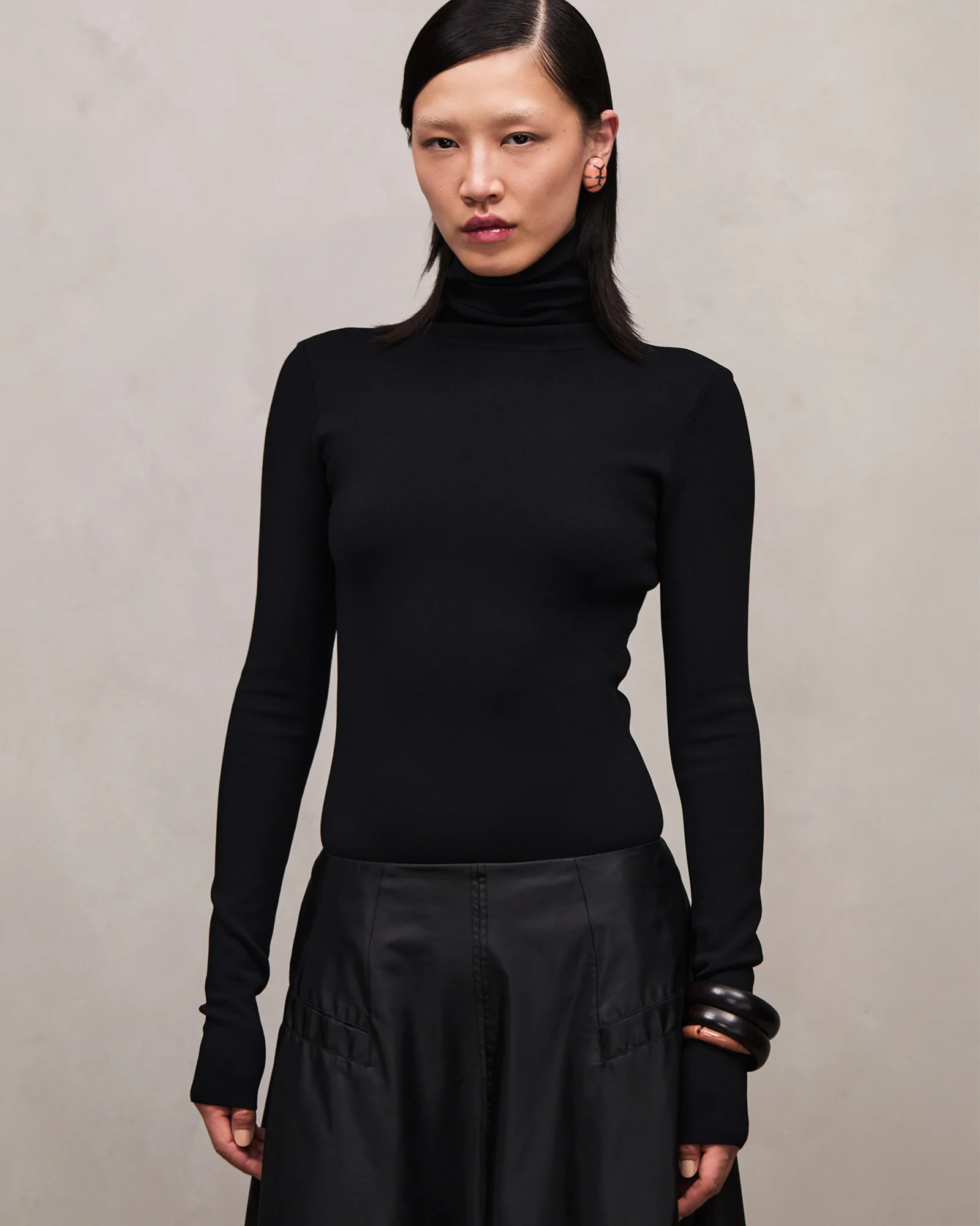 TURTLE NECK BODYSUIT BLACK - 2