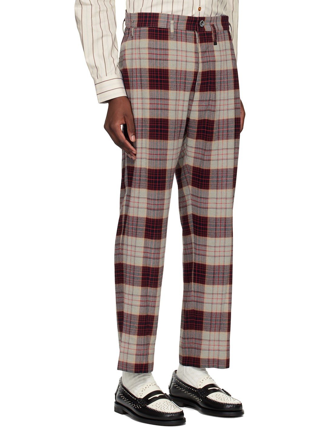 Red M Cropped Cruise Trousers - 2