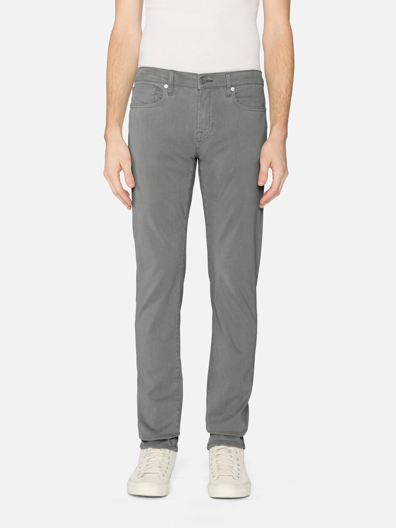 FRAME L'Homme Slim Brushed Twill in Stone Grey outlook