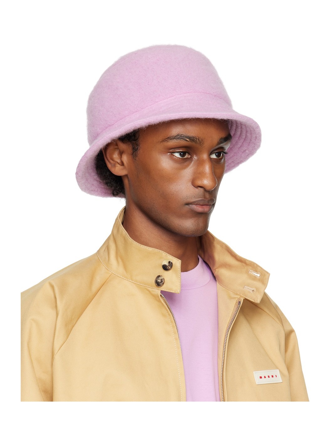 SSENSE Exclusive Pink Furry Bucket Hat - 2
