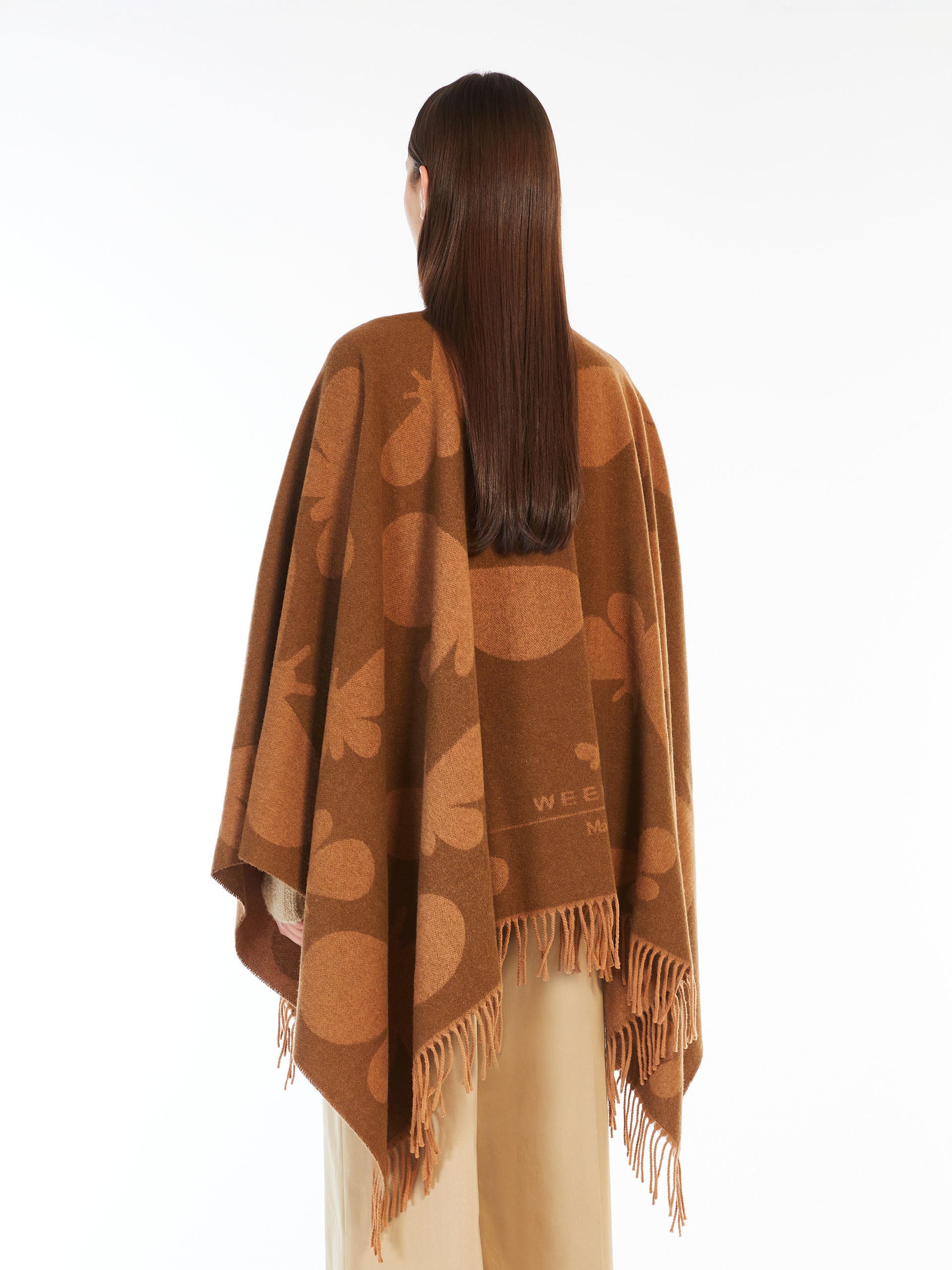 PACE Jacquard wool poncho - 4