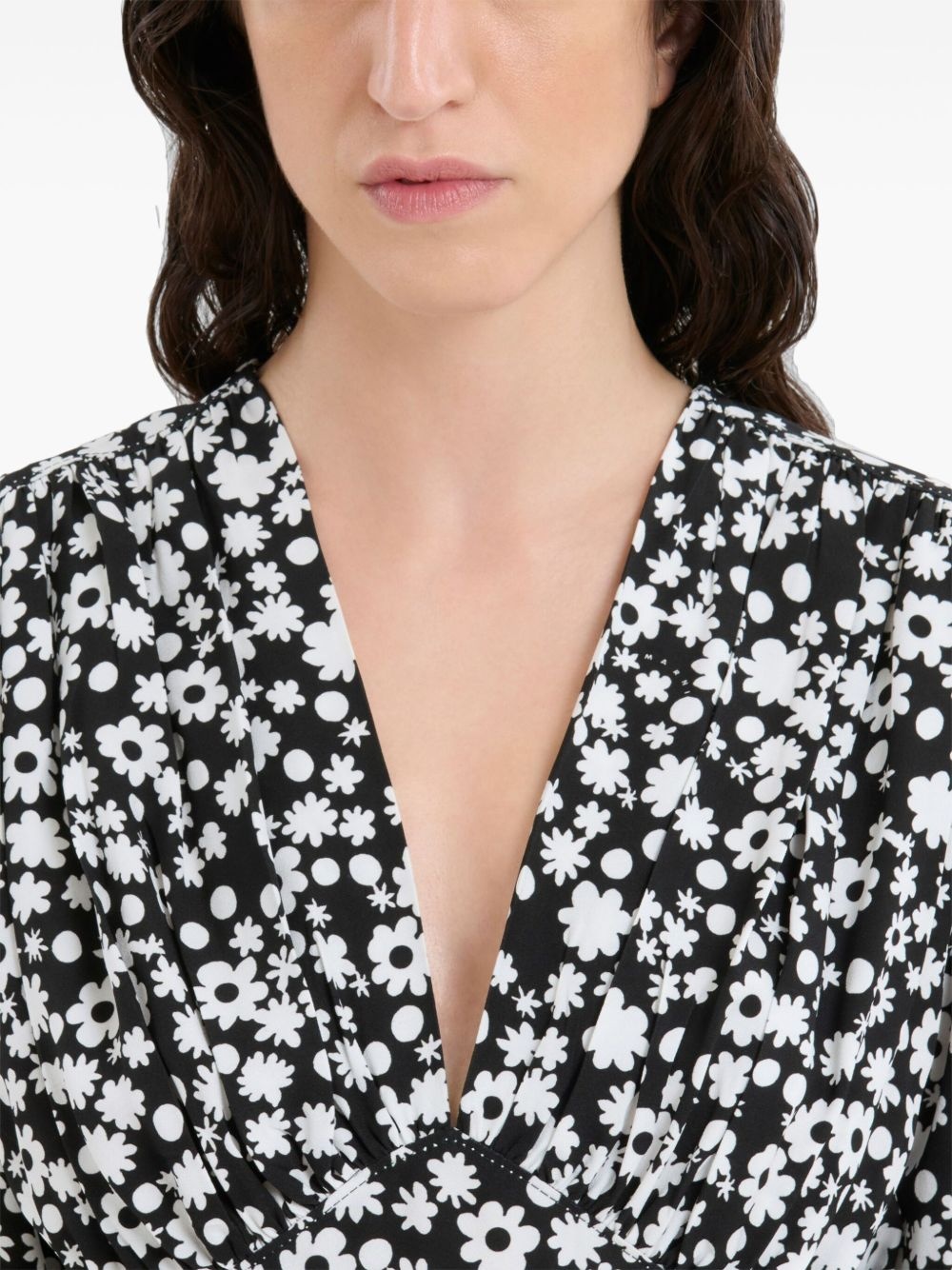 floral-print mini dress - 5