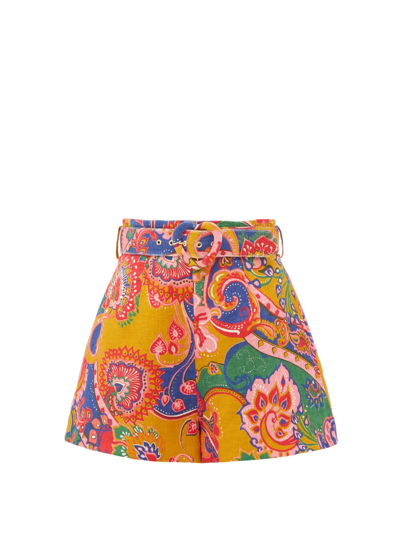 The Lovestruck belted floral-print shorts - 1