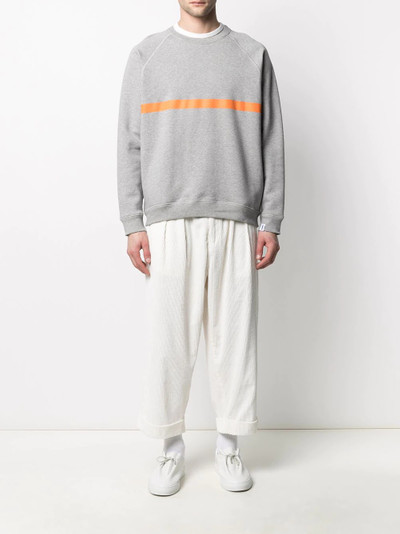 Mackintosh horizontal-stripe crew-neck sweatshirt outlook