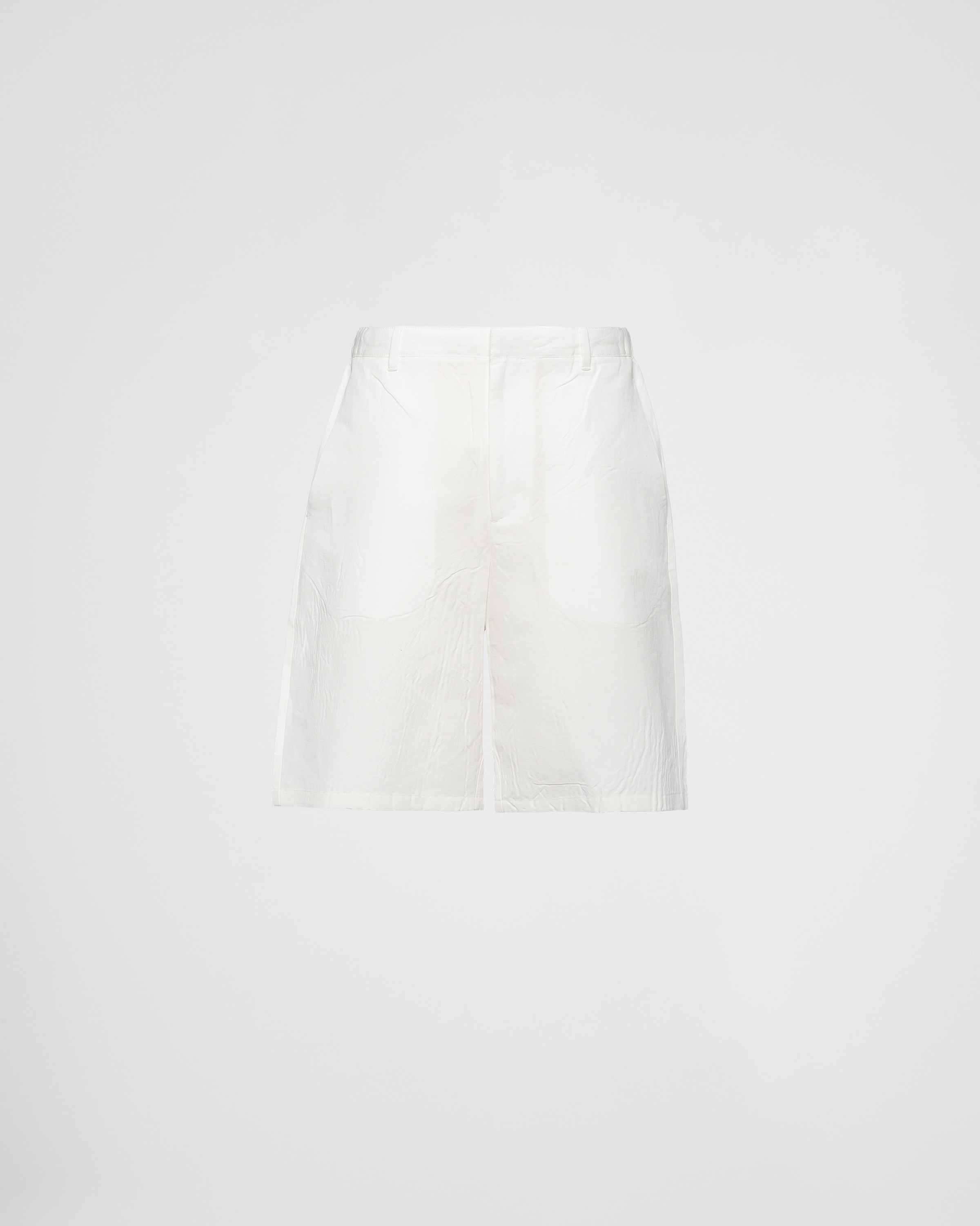 Linen-blend Bermuda shorts - 1