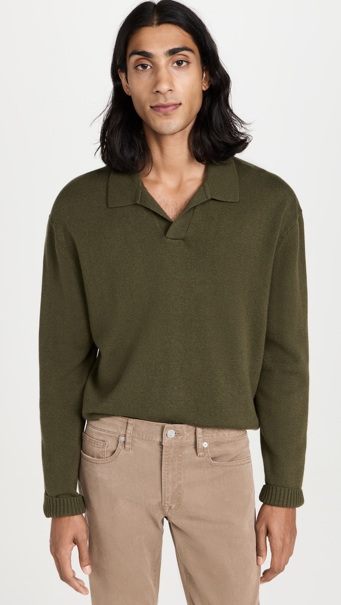 Silk Blend Polo Sweater - 6