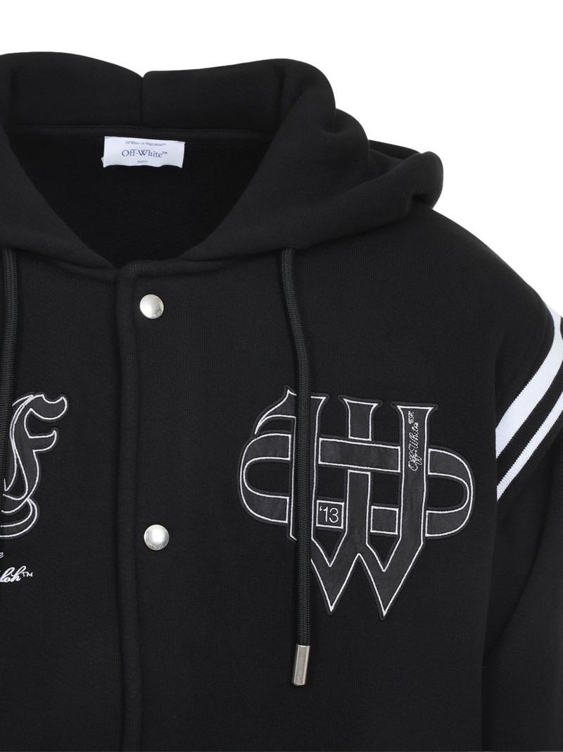 logo-embroidered hooded jacket 4