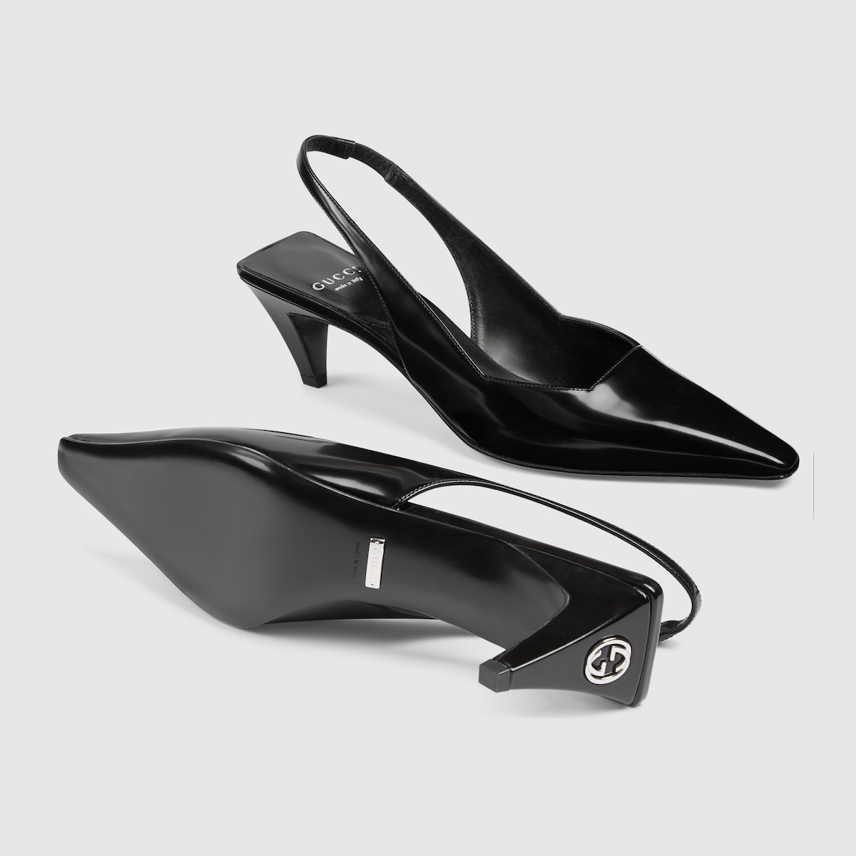 Gucci slingback leather pumps - Black