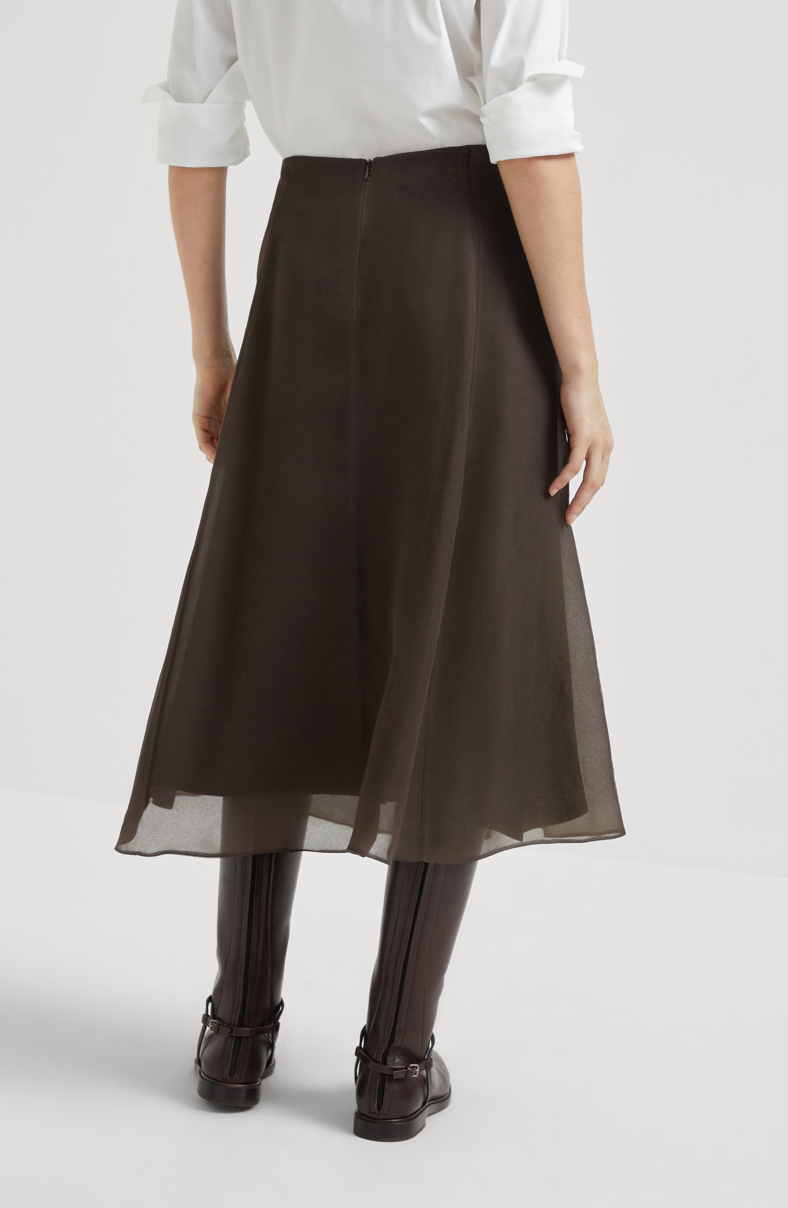 Brunello Cucinelli Circle skirt in Cocoa at Nordstrom - 3