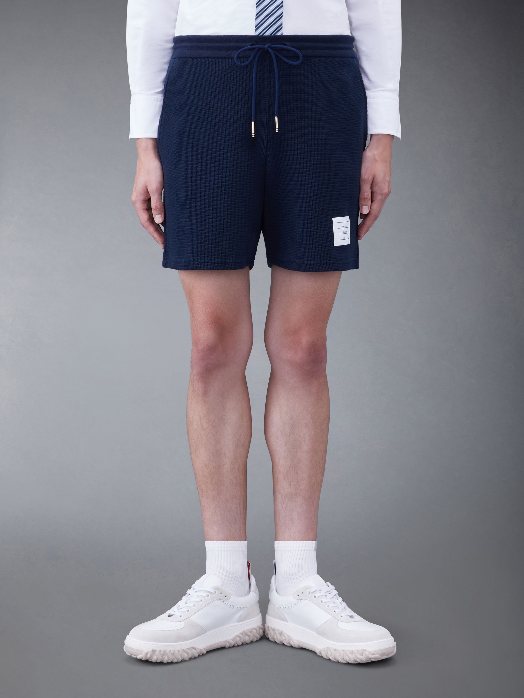 RWB stripe-trimmed track shorts - 1