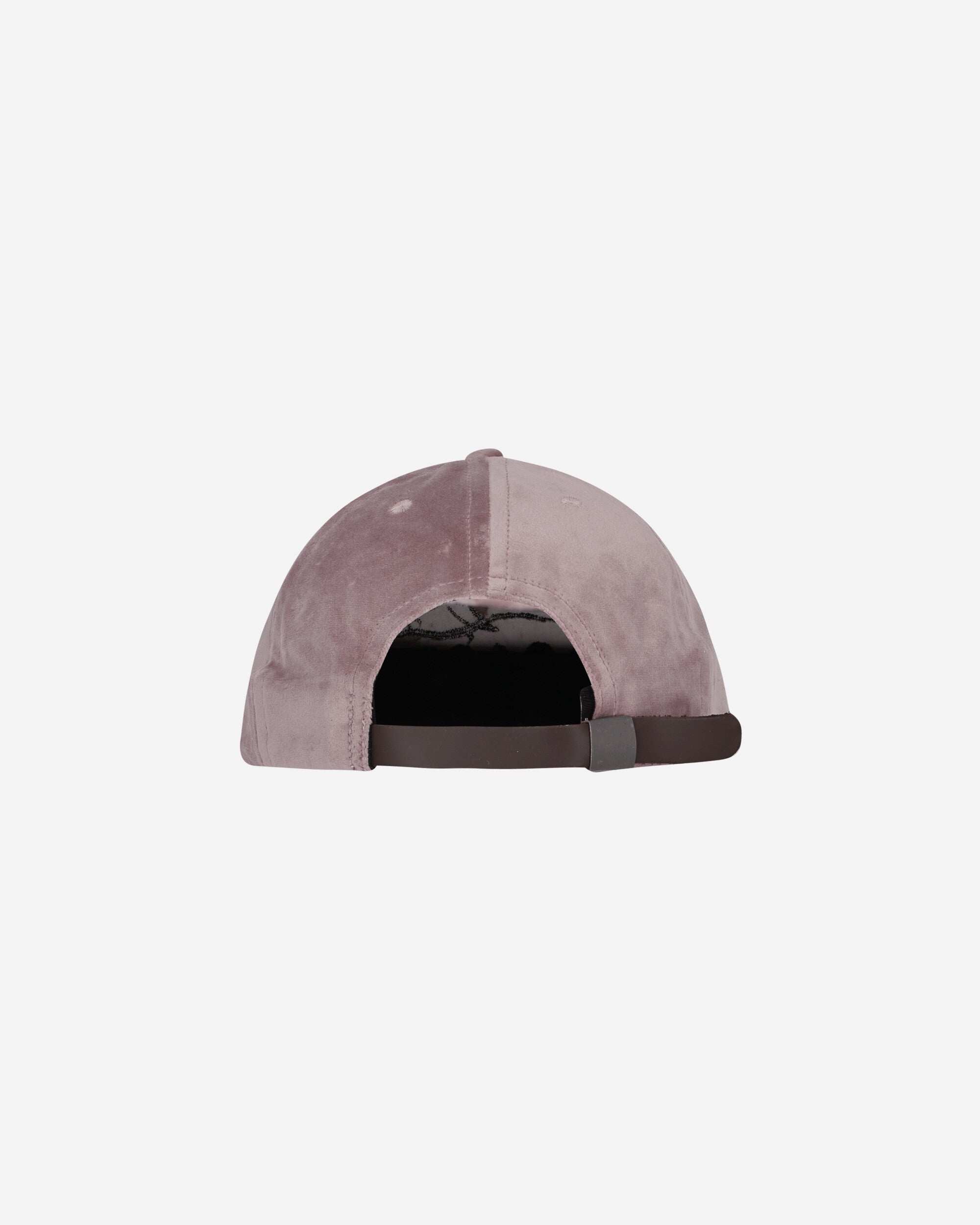 Velveteen Curved Front 6-Panel Hat Pink - 4