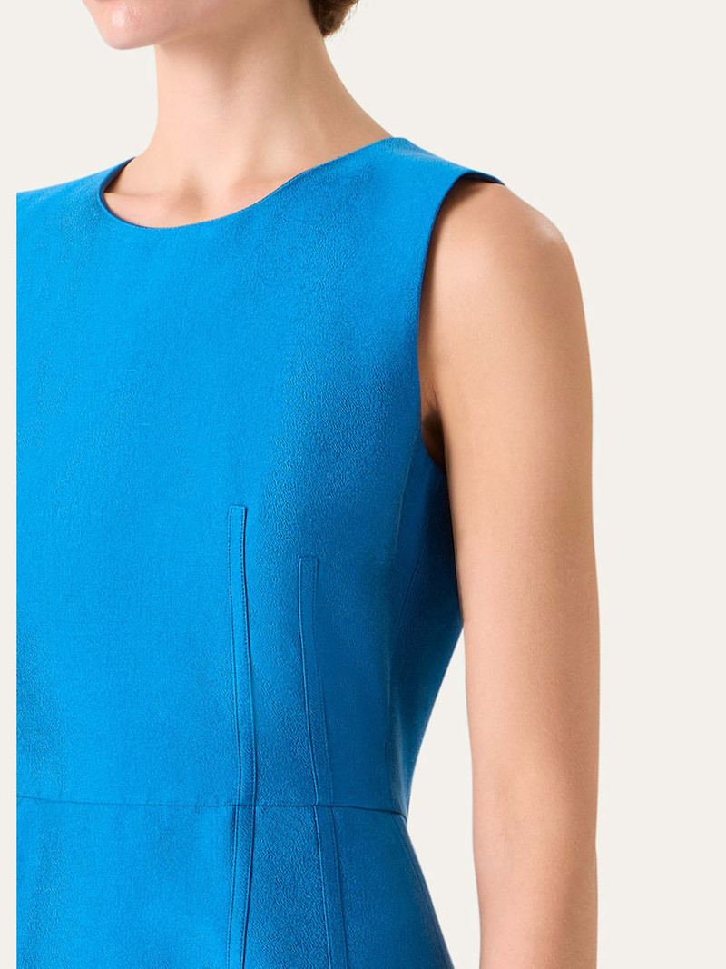 AKRIS Dupion Sleeveless Silk Shantung Midi Dress outlook