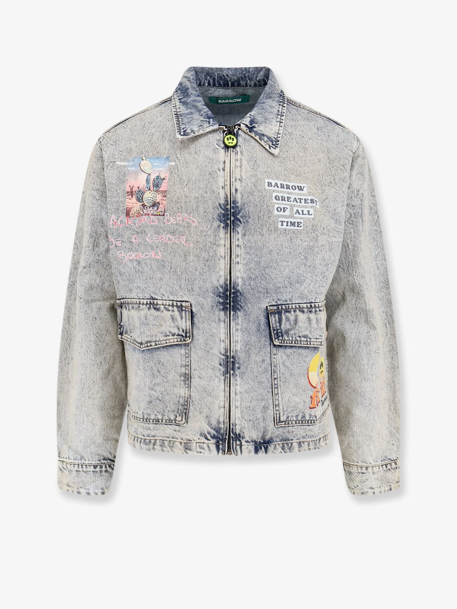Barrow Denim Jacket With Front Print - 1