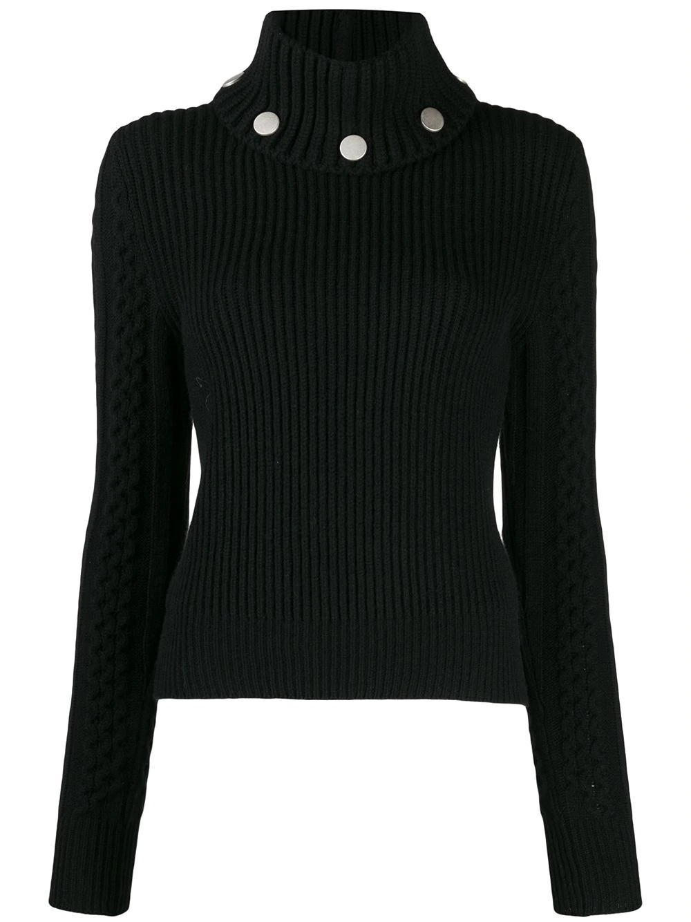 studded ribbed knit jumper - 1