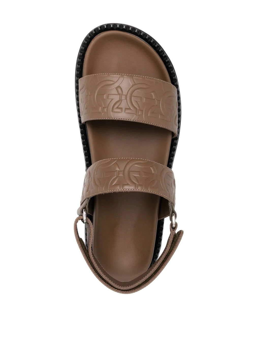 Gancini debossed sandals - 4