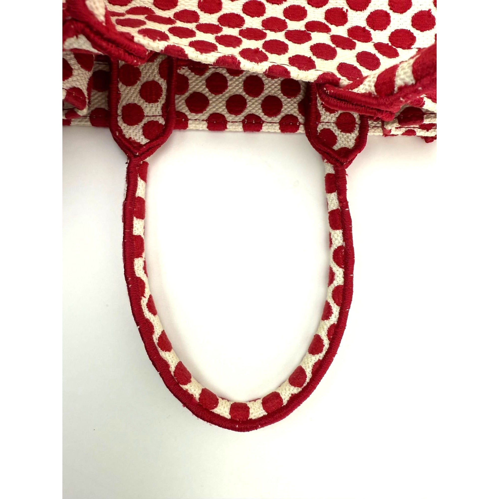 Christian Dior Canvas Dior Amour Dots Vertical Book Tote - 9