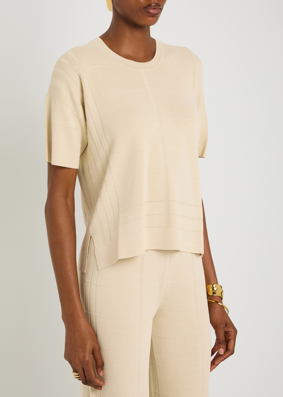Joseph Crop Tee Viscose Animation Fine-knit T-shirt - 2