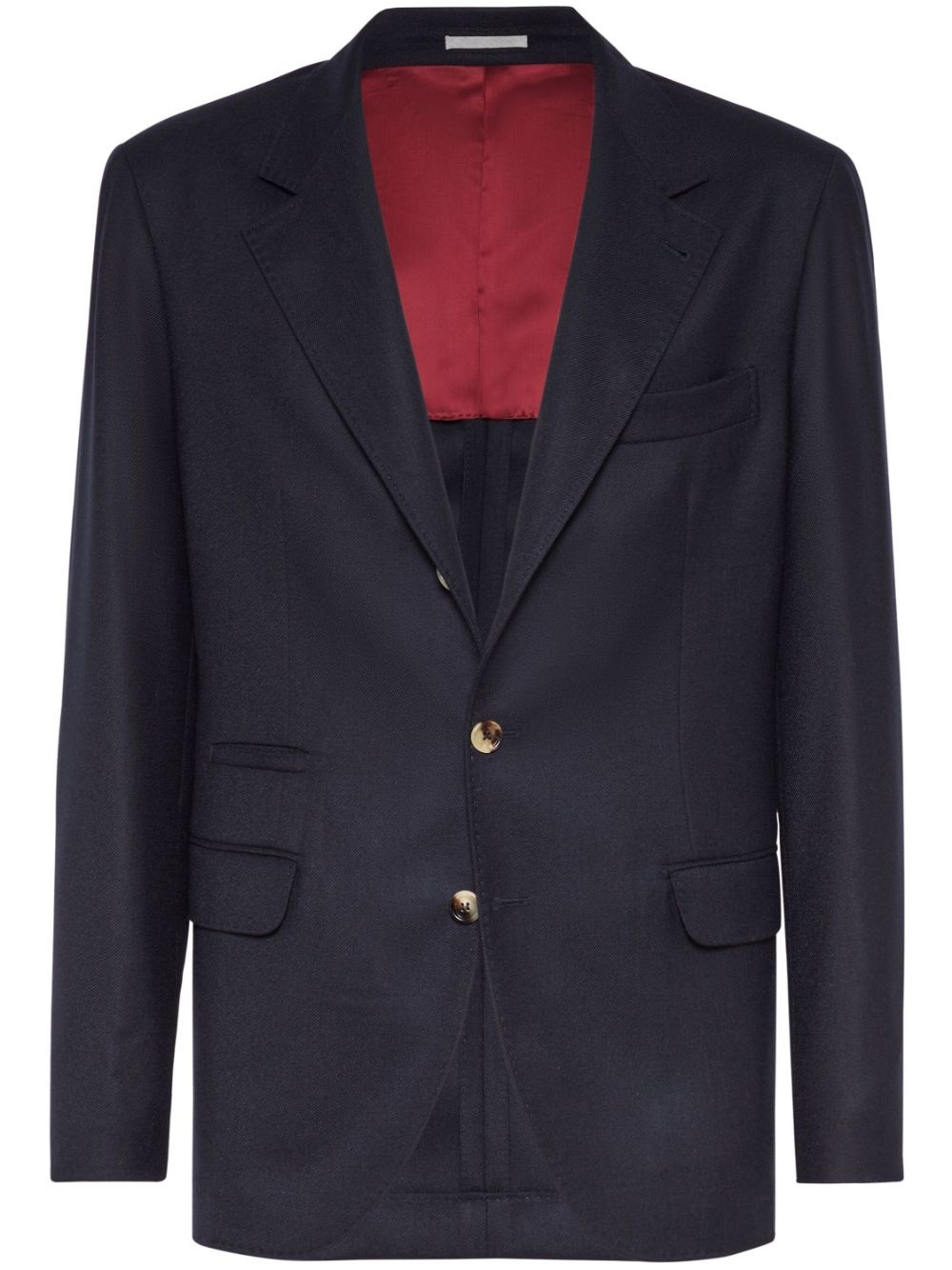 single-breasted cashmere blazer - 1