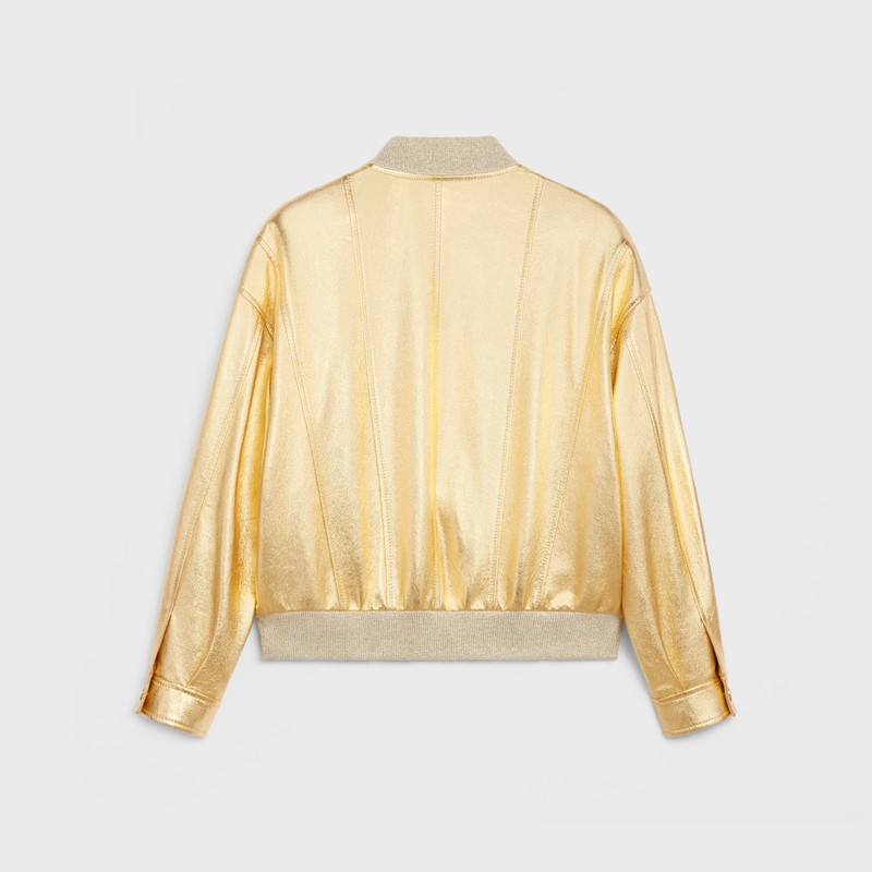CELINE METALLIC LAMBSKIN JACKET WITH TRIOMPHE BALL outlook
