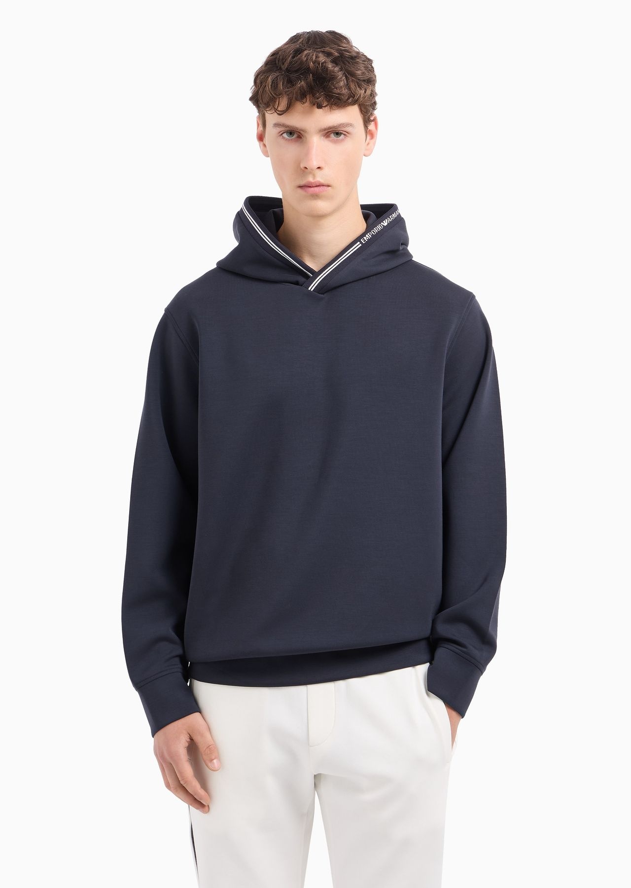Hooded sweatshirt in bonded jersey - 2