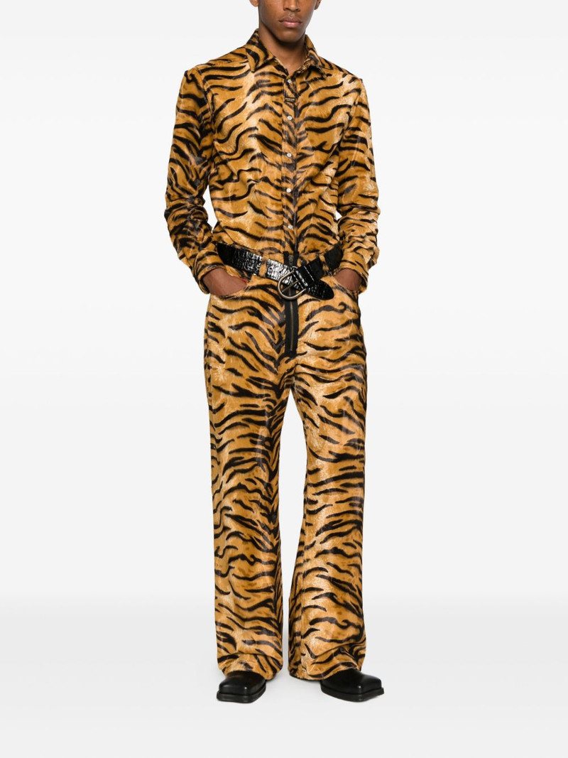 Martine Rose tiger-print zip-fly trousers outlook