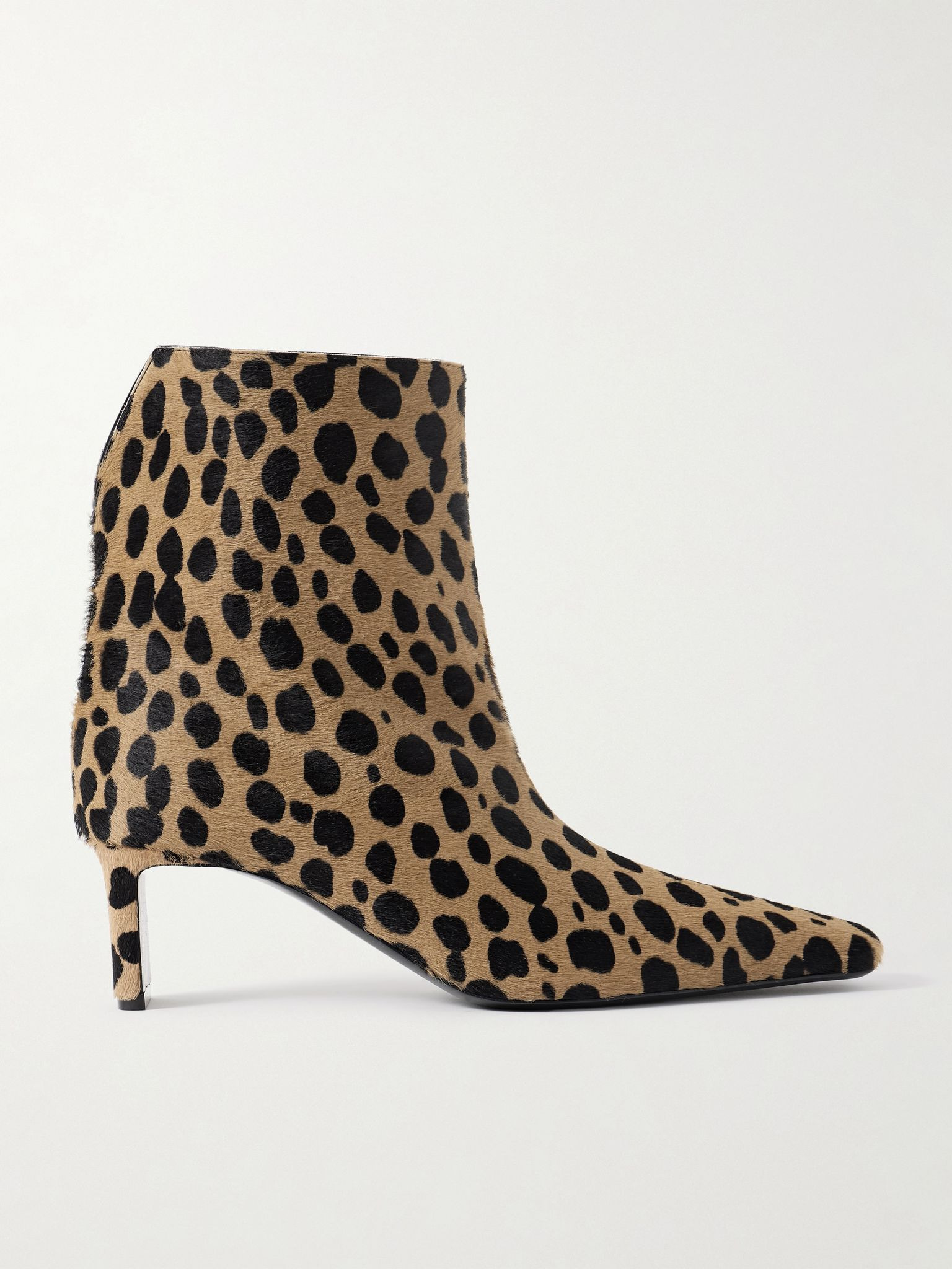 Ona leopard-print calf hair ankle boots Leopard print - 1