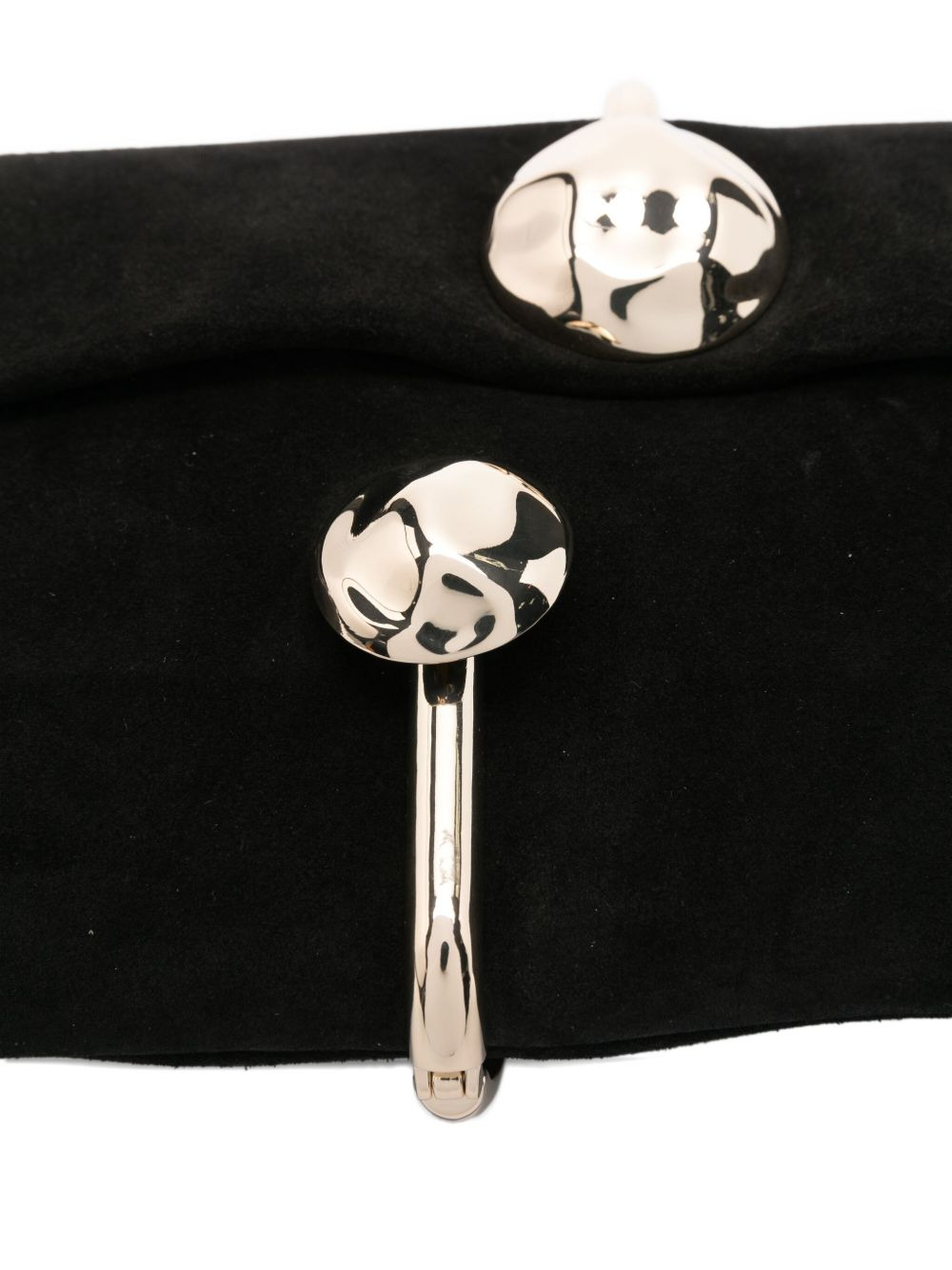 metallic-sphere suede clutch - 3