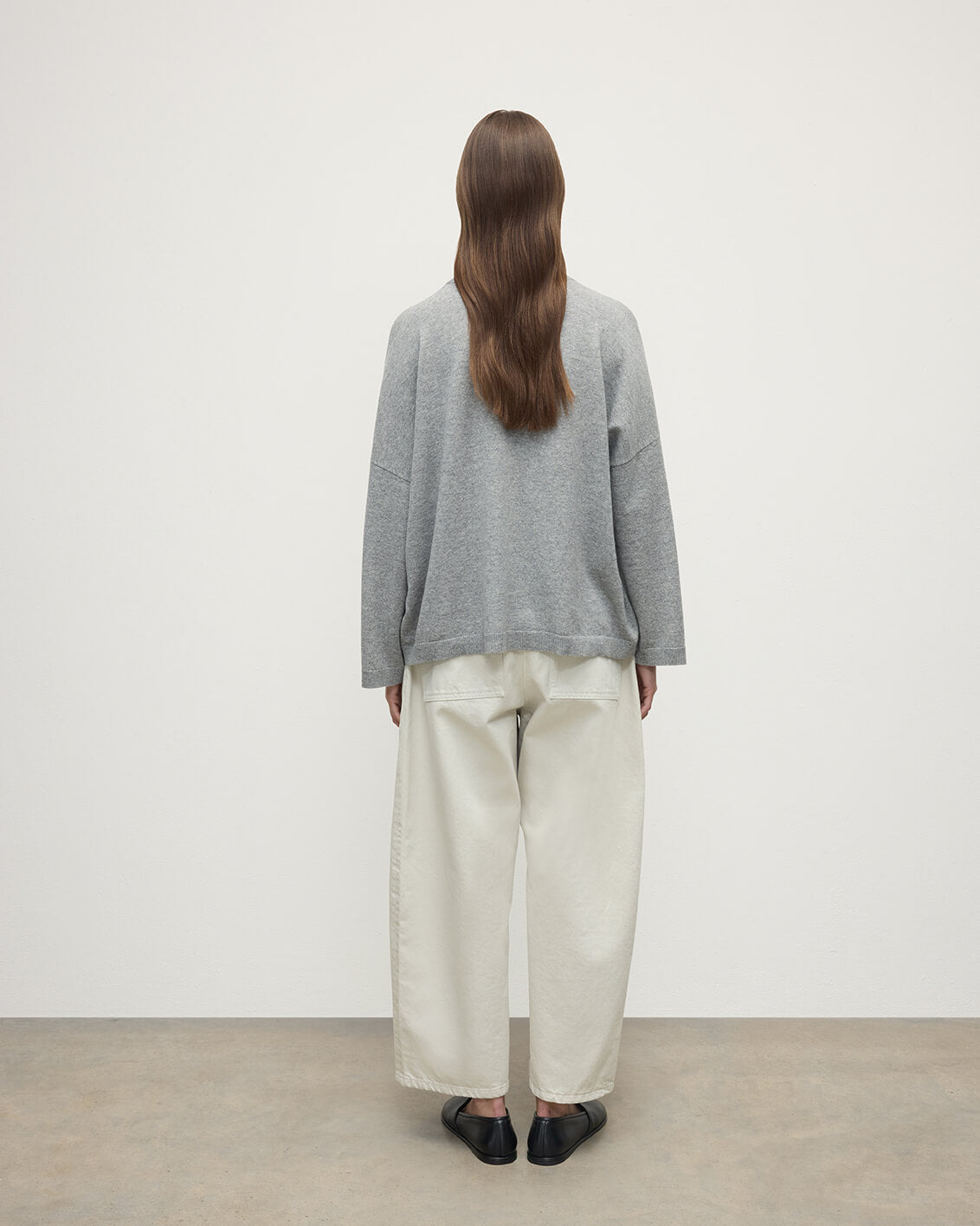 Gauzy Pocket Grey Cashmere Jumper - 4