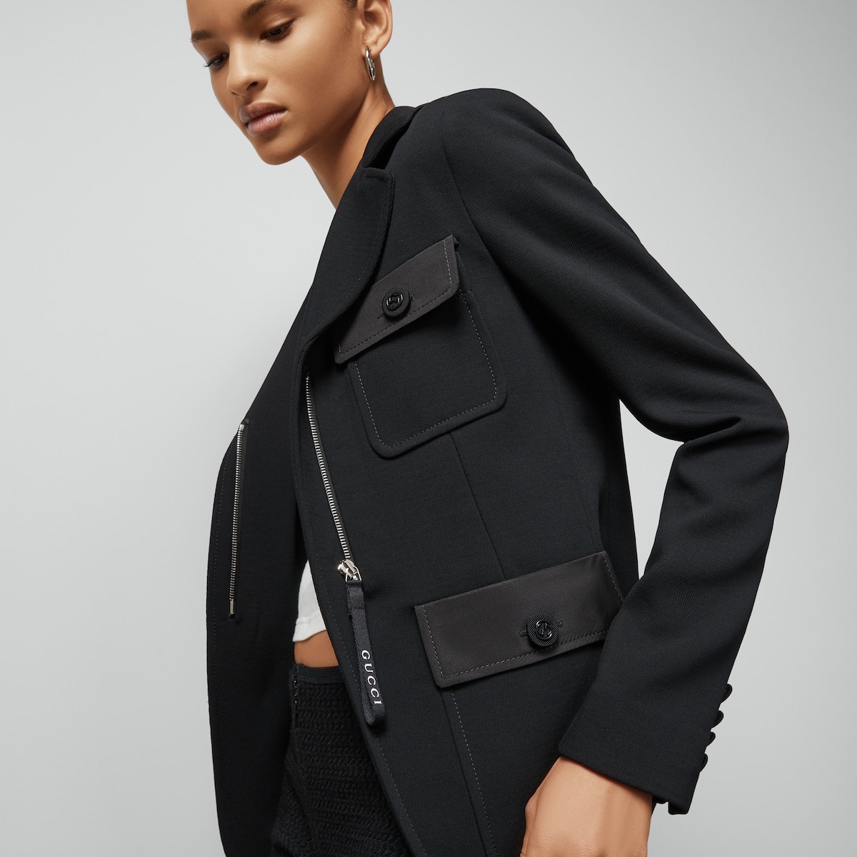 Fine wool crêpe jacket - 3