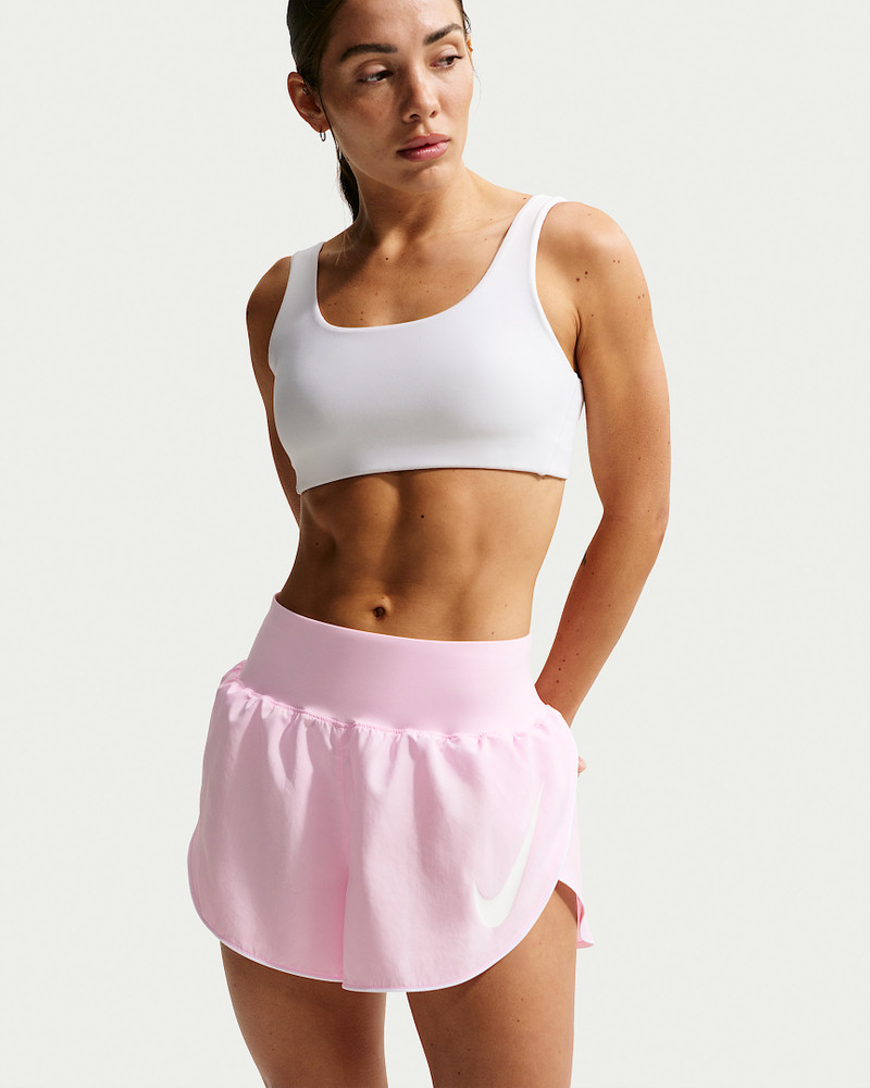 Nike Nike Tempo Flow Swoosh Women's Dri-FIT Mid-Rise Brief-Lined Running Shorts outlook