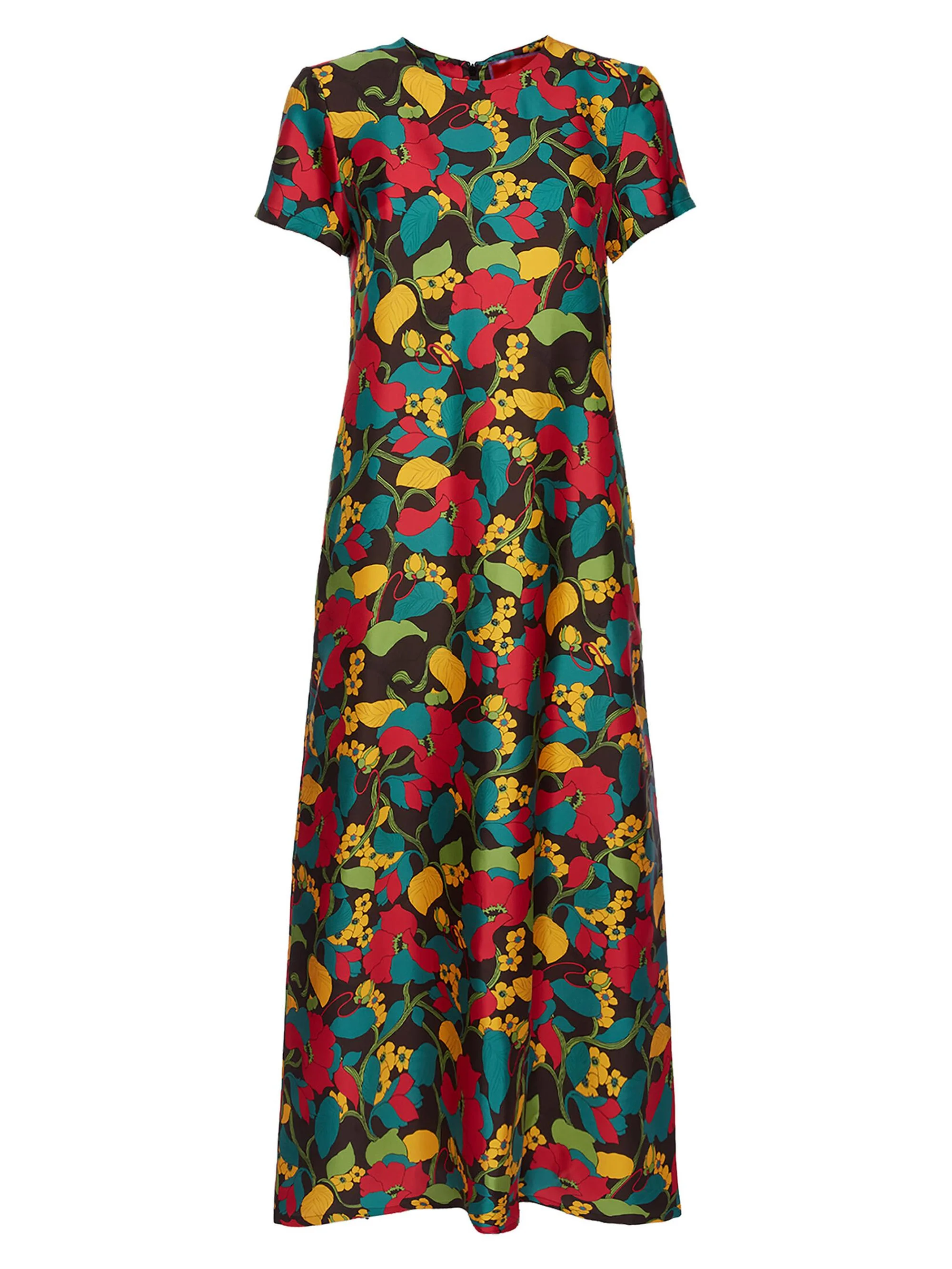 Women's Swing Dress - Vines Brown - 1