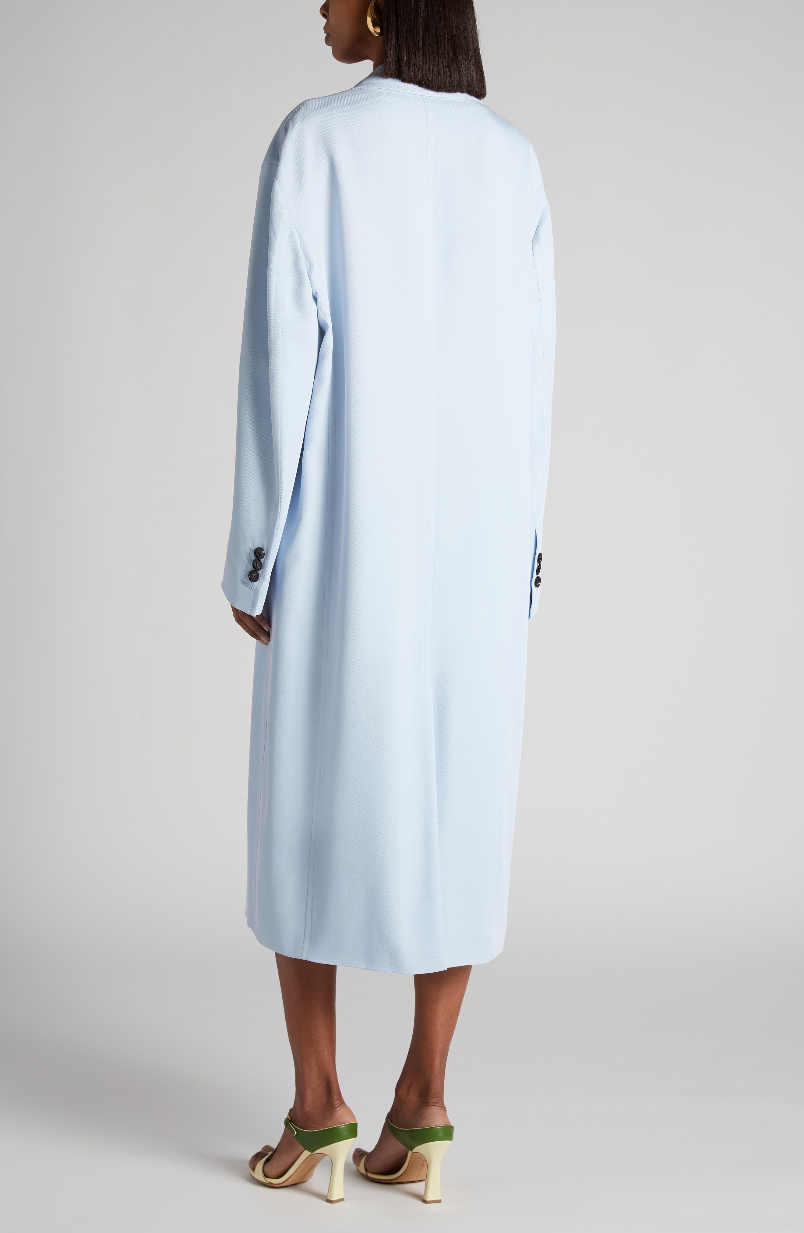 Bottega Veneta Twill Coat in 4350 Sky Blue at Nordstrom - 3