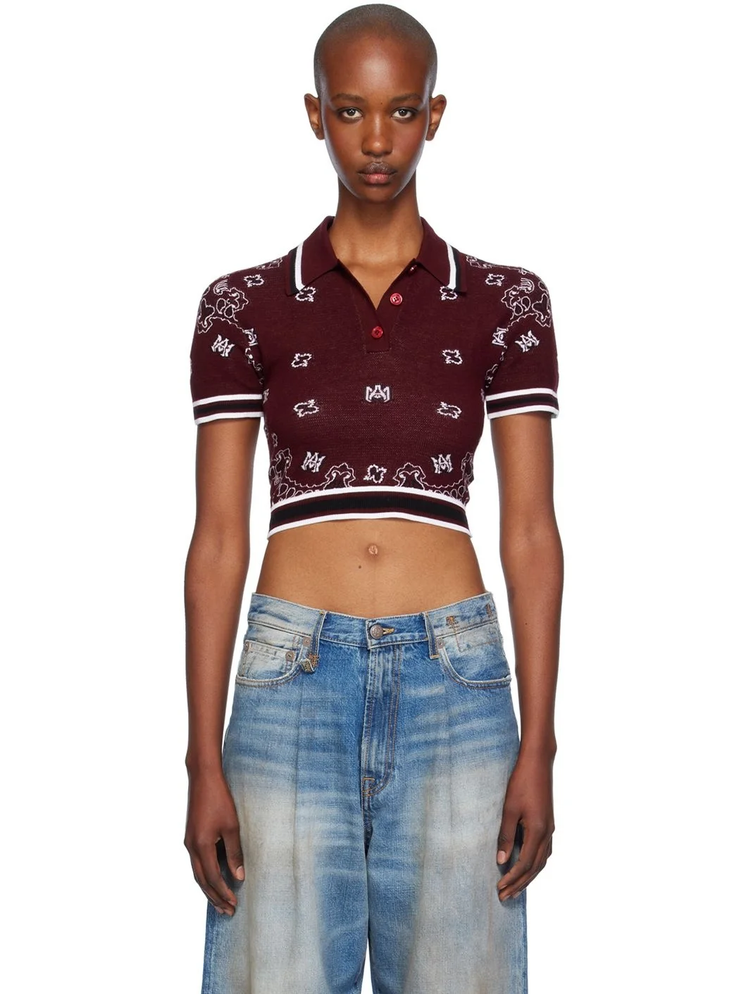 Burgundy MA Bandana Polo - 1