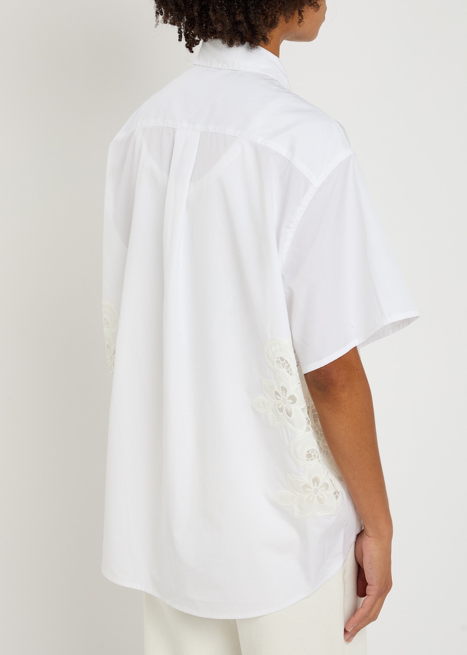 Rag & Bone Amy Guipure-lace Cotton-poplin Shirt - 3