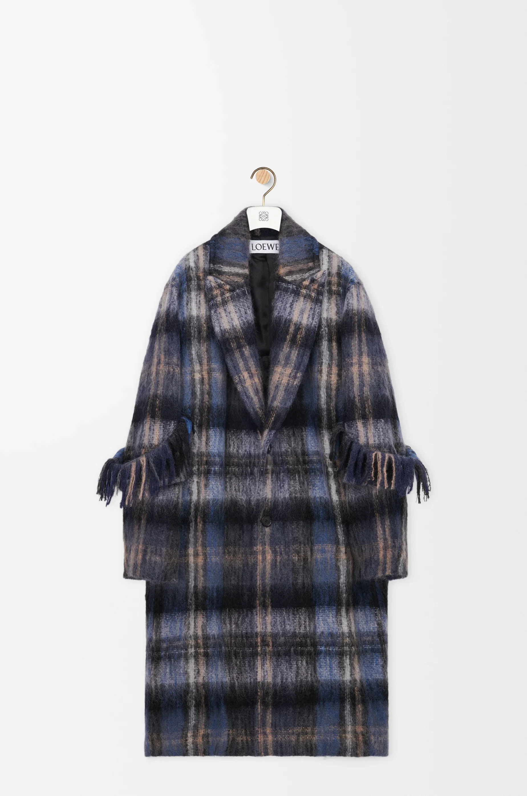 Coat in mohair and wool blend - 1