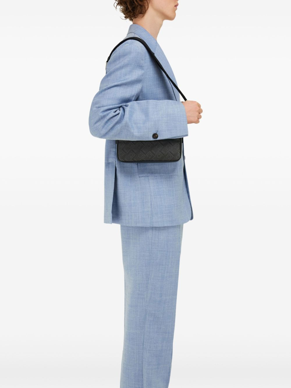 logo-debossed messenger bag - 2