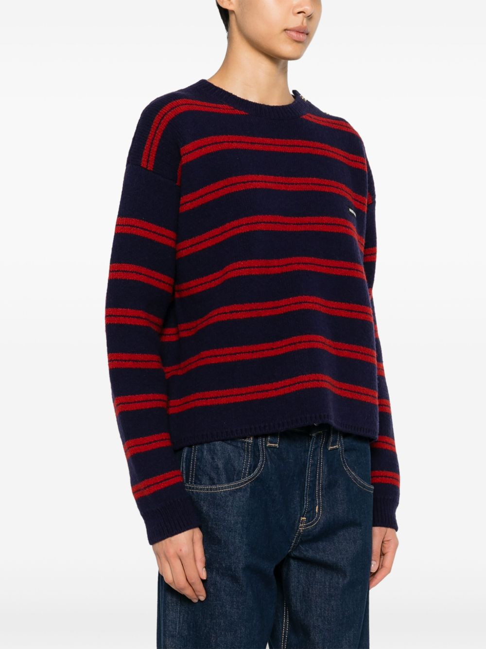 striped knitted jumper - 3