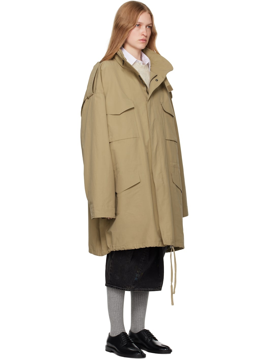 Beige Hooded Jacket - 2