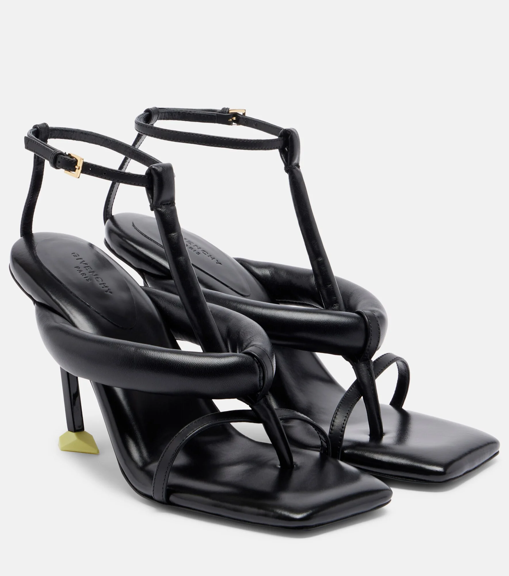 Boudoir leather thong sandals - 1