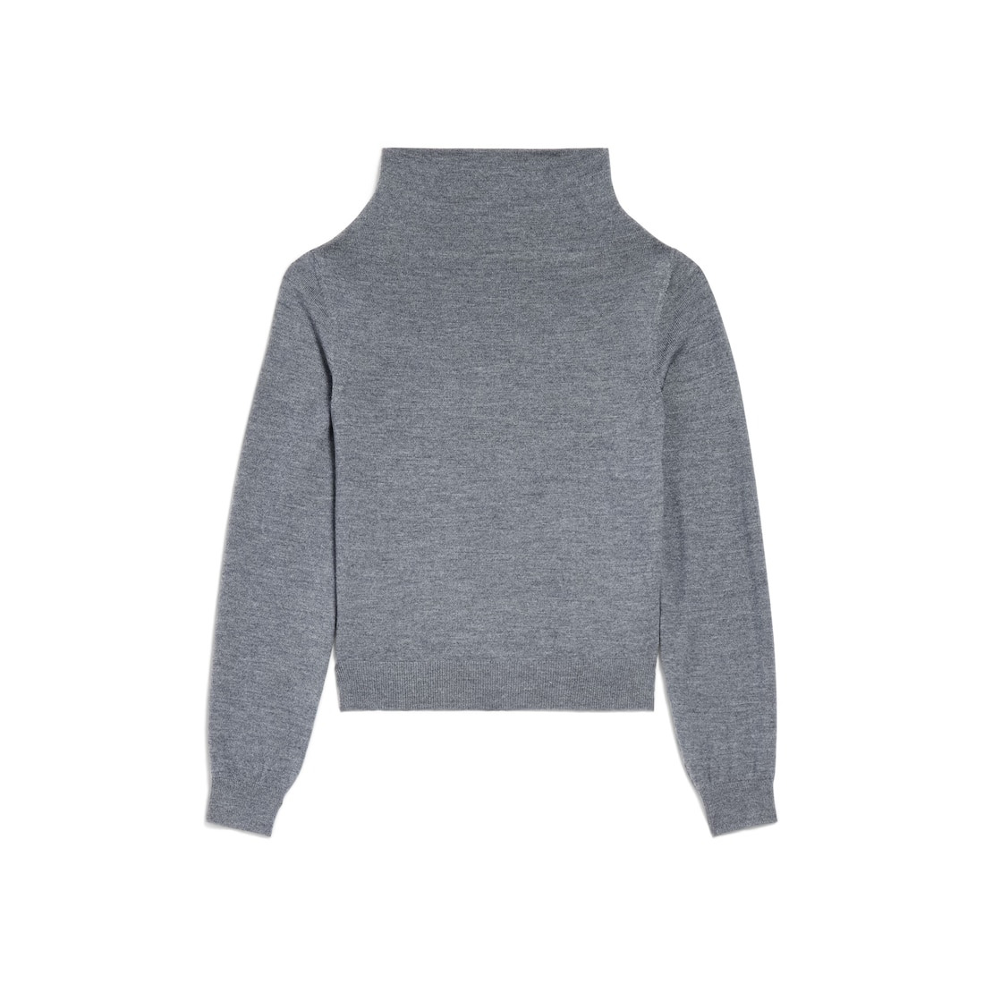 Women's Drappy Sweater in Heather Grey - 5