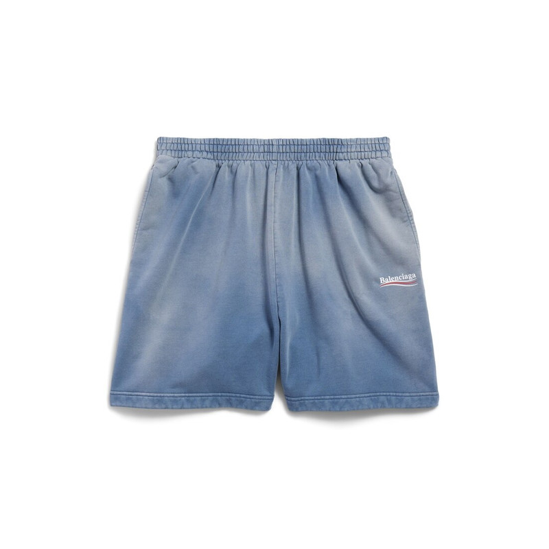 Men's Political Campaign Sweat Shorts in Faded Blue/white/red 1