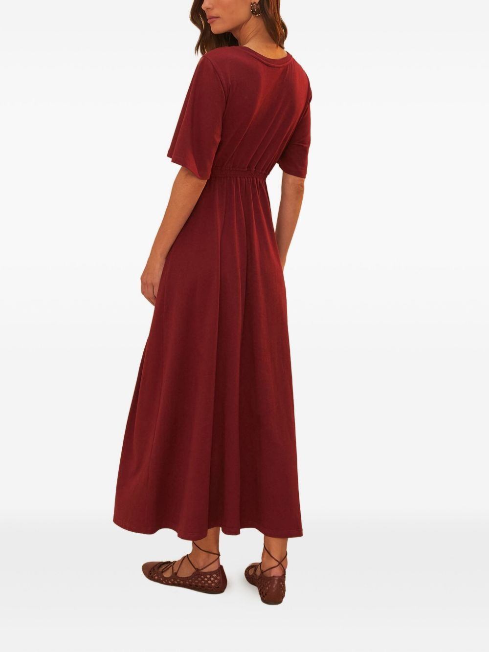twist-detail cut-out midi dress - 3