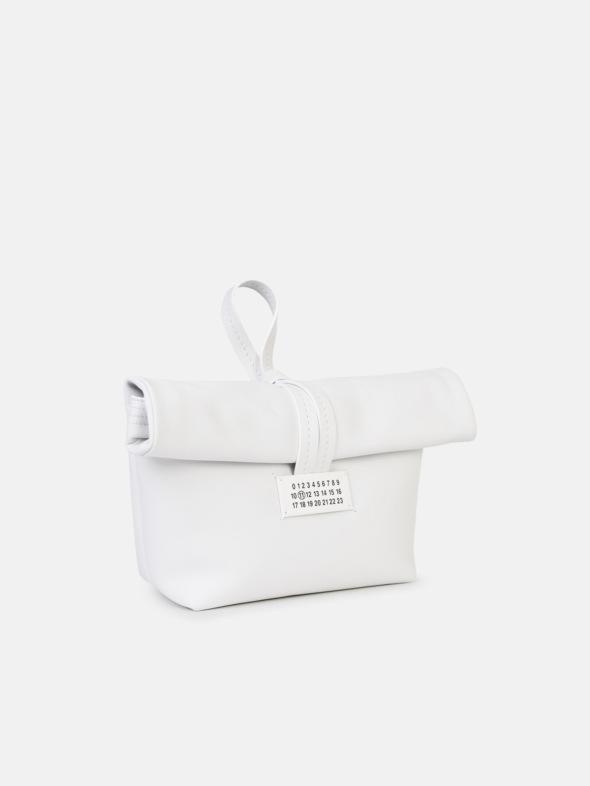 CLUTCH IN WHITE LEATHER - 2