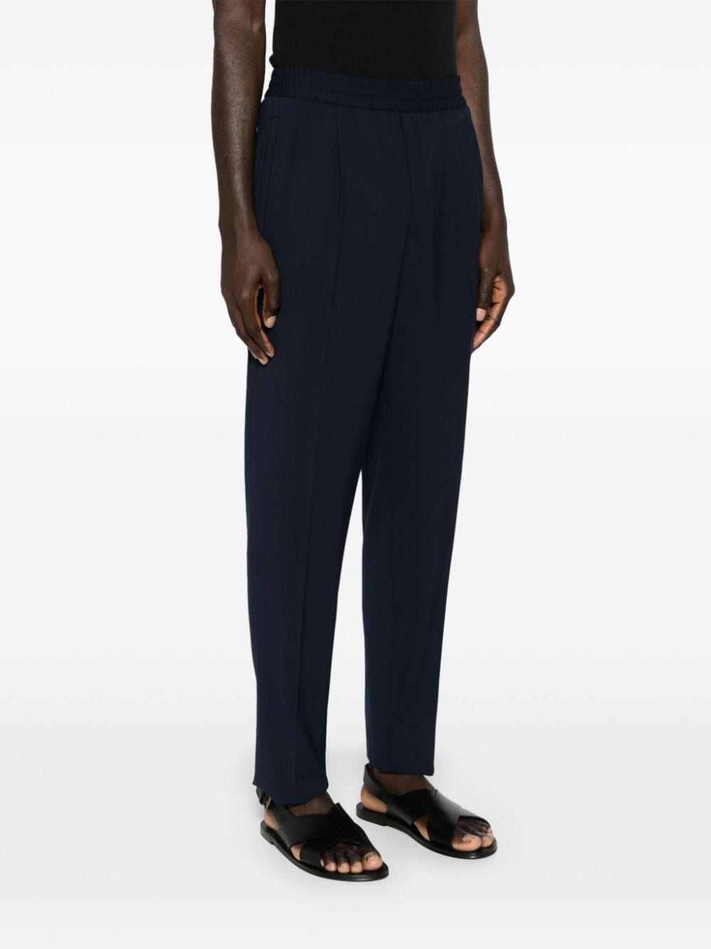 drawstring tapered trousers - 3