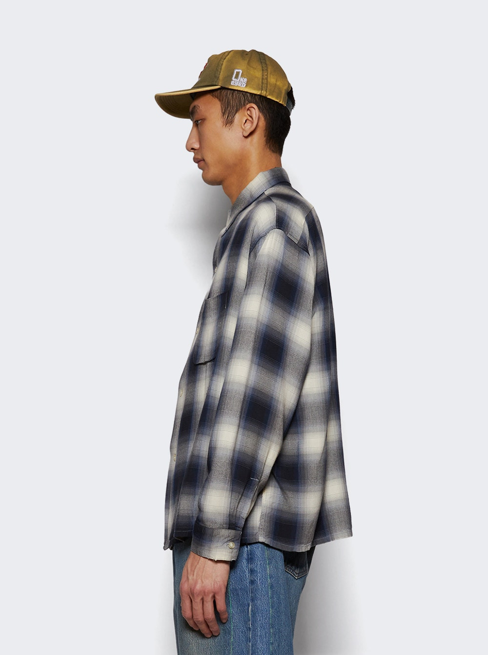 Long Sleeve Check Shirt Navy - 3