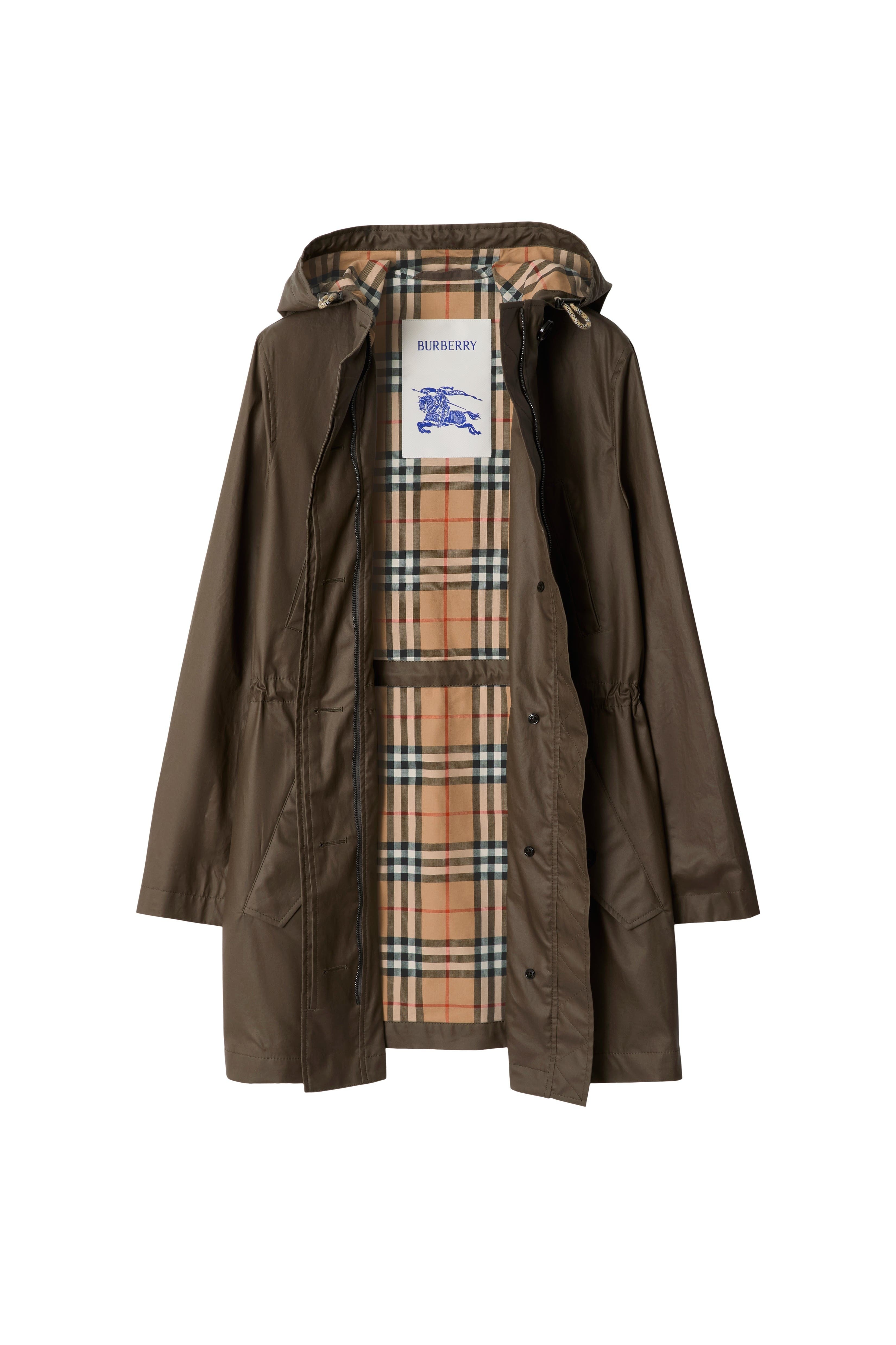 burberry Coated Gabardine Parka in Military at Nordstrom - 5