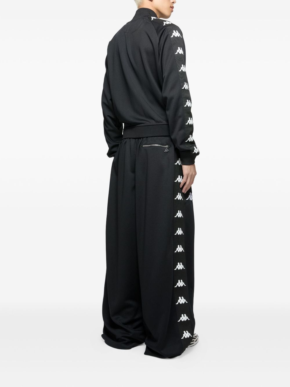 logo-print loose pants - 5